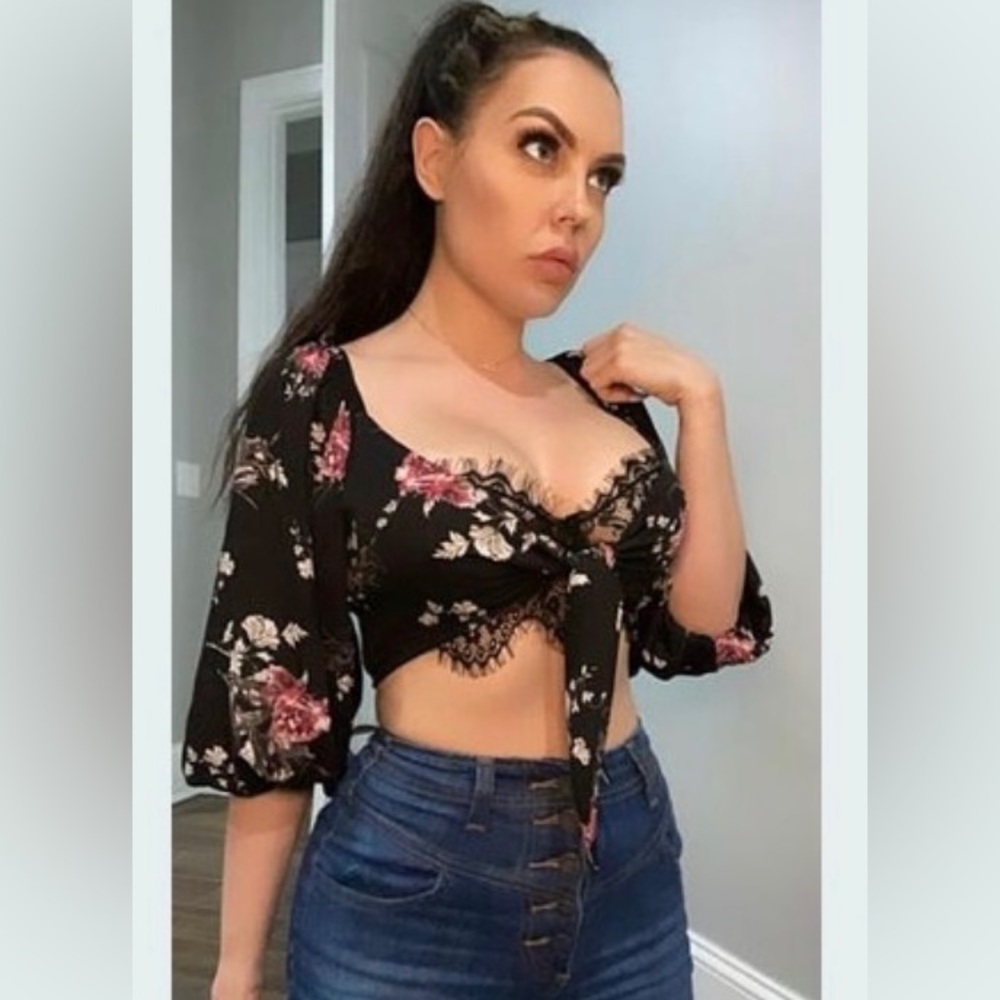 Melody tie top (floral)